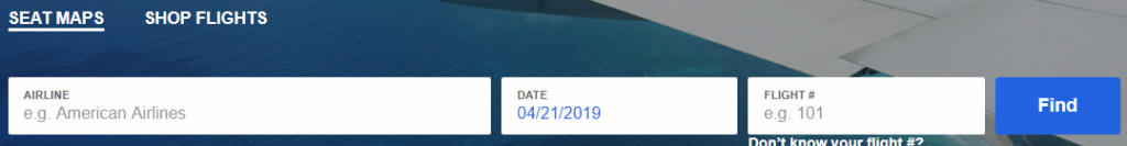 SeatGuru - Suchmaske