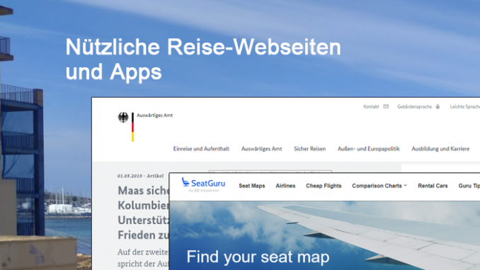 Nützliche Reise-Webseiten und Apps