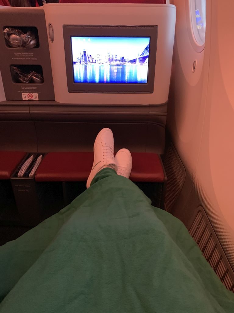 Farblich nicht ganz passend: Decken bei LATAM.