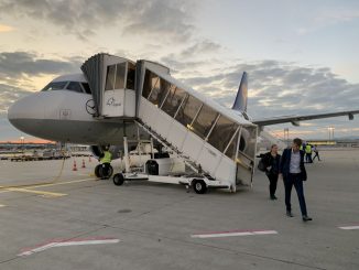 Disembarking Lufthansa