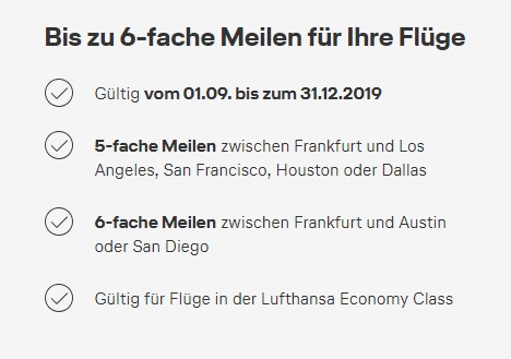 Lufthansa 6-fach Meilen