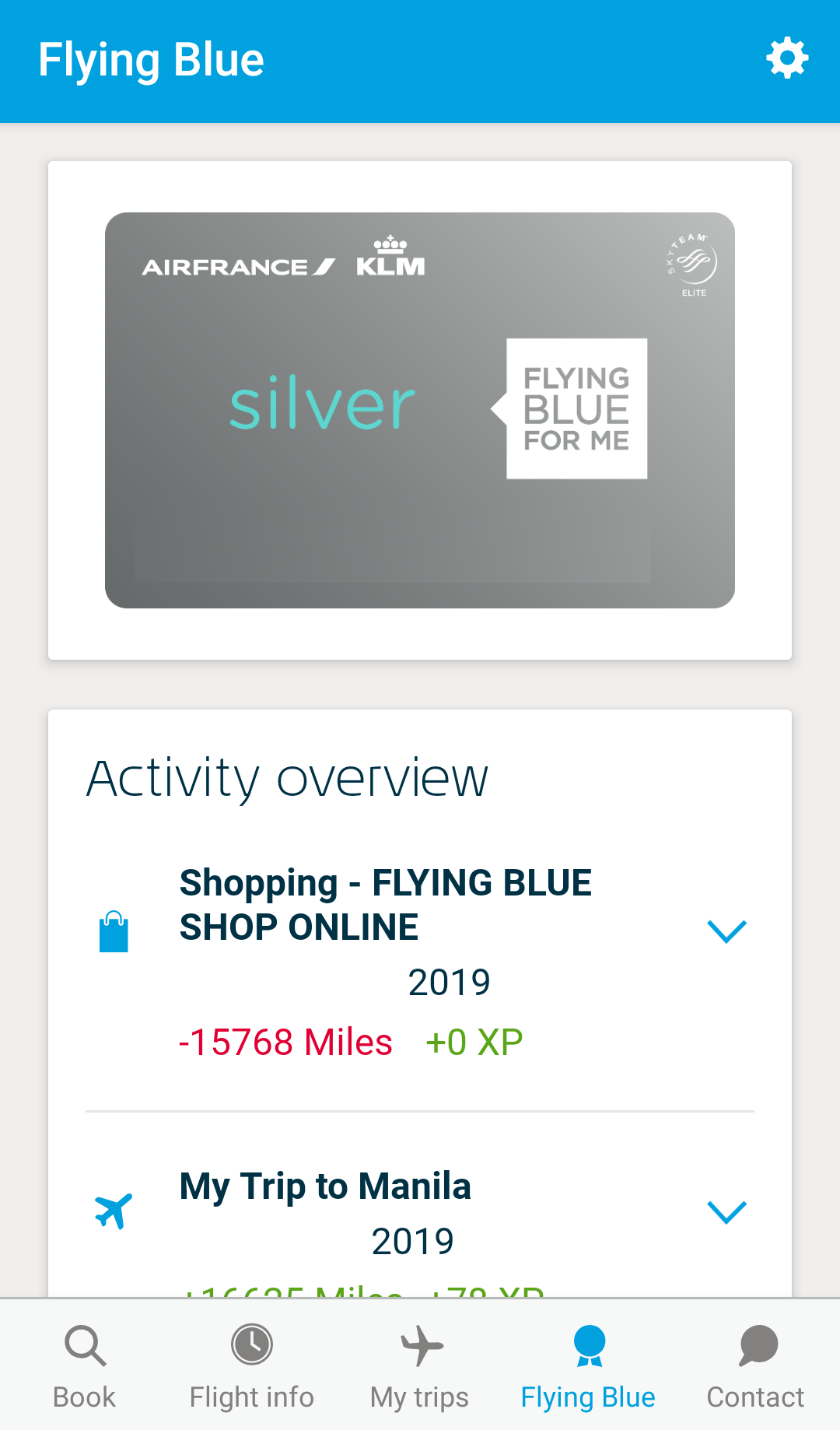KLM Royal Dutch Airlines Guide - App: Flying Blue Status