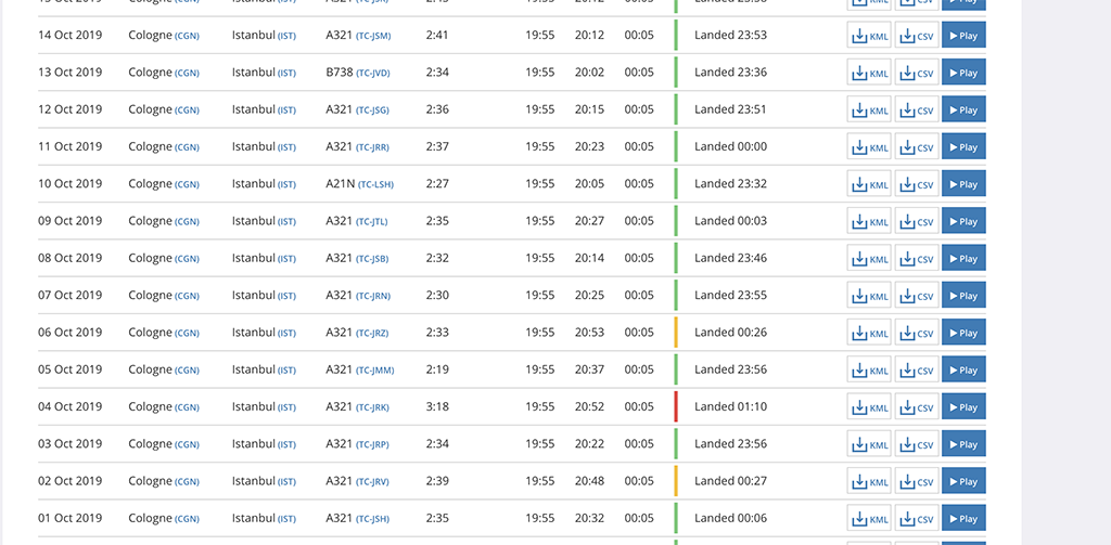 Flightradar24 - TK1676